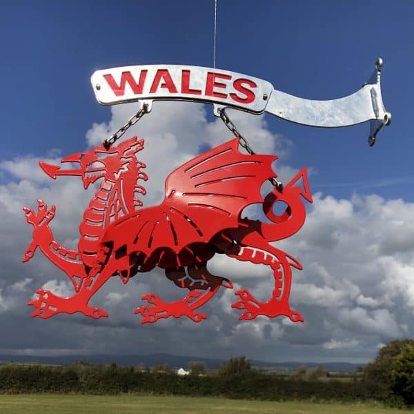 3D WELSH DRAGON WITH CYMRU/WALES BRACKET